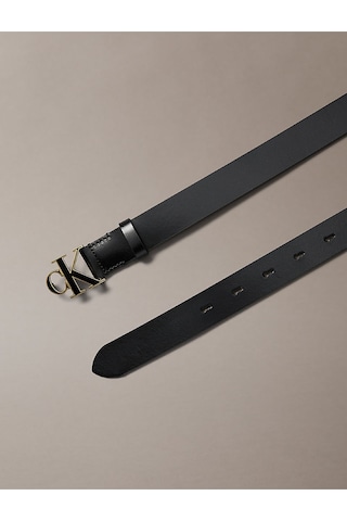 Kadın Round Ck Buckle 30mm Inlay Kemer Siyah