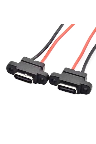 1 Adet 2 Pin Type-c Konnektör Şarj Giriş Soketi