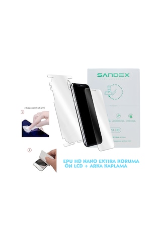 Google Pixel 7a Nano Ekran Koruyucu + Full Arka Kaplama Set Esnek Ultra İnce - Sandex - Epu Hd