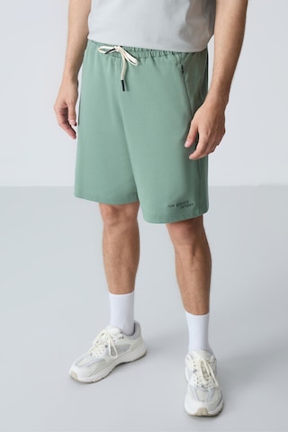 Air Jones Tommy Life Açık Yeşil Pamuklu Kalın Yumuşak Dokulu Standart Fit Basic Erkek Şort - 81276 A. Haki