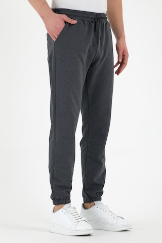 MMetalic Etiketli Arka ve Yan Cepli Regular Fit Lastikli Paça Erkek Eşofman Altı Antrasit