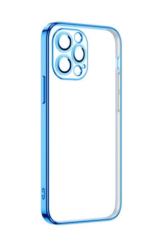 Apple Uyumlu iPhone 13 Pro Max Kılıf Şeffaf Elektroplatin Kamera Korumalı Silikon
