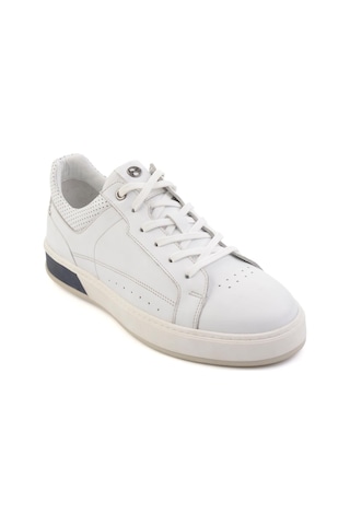 Bambi Beyaz Hakiki Deri Erkek Sneaker E01398008743