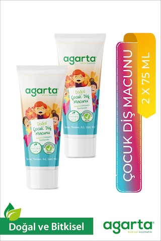 2 Adet Doğal Florürsüz Çocuk Diş Macunu Çilekli 75 Ml