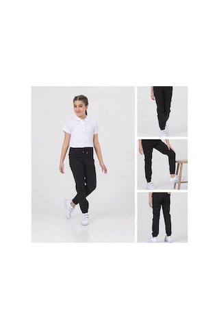 Lasgaris Jeans Erkek/kız Çocuk Bej Okul Pantolonu Siyah