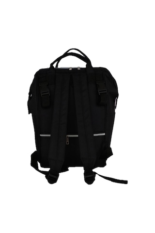 U.S.F Lüx Fonksiyonel Düz Anne Bebek Bakım Sırt Çantası Siyah