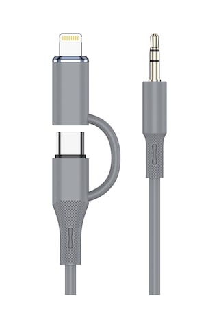 Type-c Ve Apple Uyumlu iPhone Lightning To 3.5mm Aux Dolanmaz Silikon Ses Kablosu 2 İn 1 Stereo Otg Mt2812