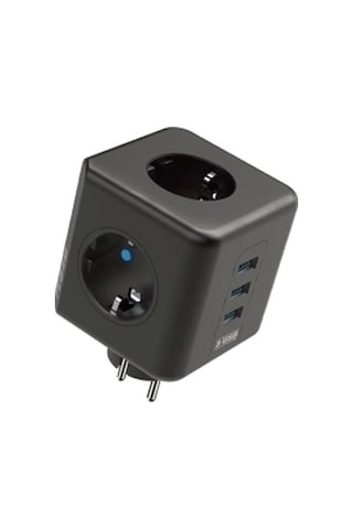 Bfs Termal Akım Korumalı Isıya Dayanıklı 3 Lü Du Tipi Priz 3x Usb 1x Type-c Standart
