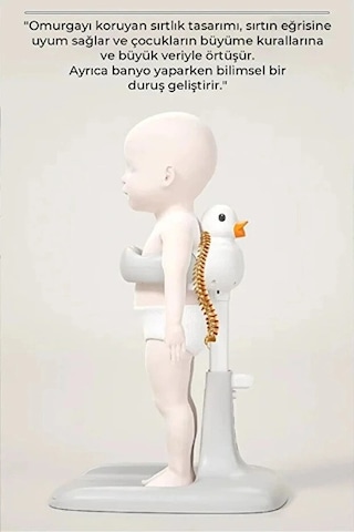 Ergonomik Ördekli Bebek Banyo Yıkama Yardımcısı Çok Renkli