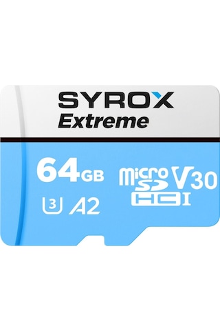 Syrox MC64 64 GB Micro SD Card Class 10 Hafıza Kartı Ve Adaptörü