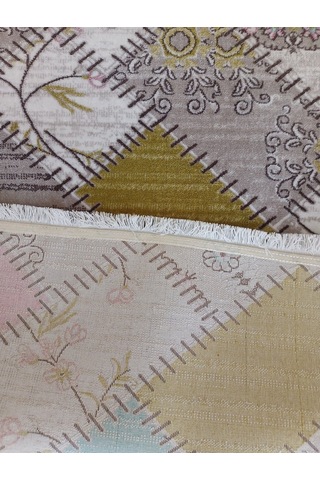 Aslan Home Yatak Odası Takımı Üç Lü Yolluk , Koyu Desen Renkli Küçük Halı