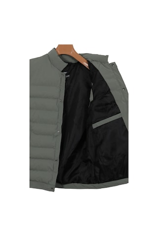 Erkek Dar Kesim Karbon Deri Yeşil Şişme Yelek Rar01236 001