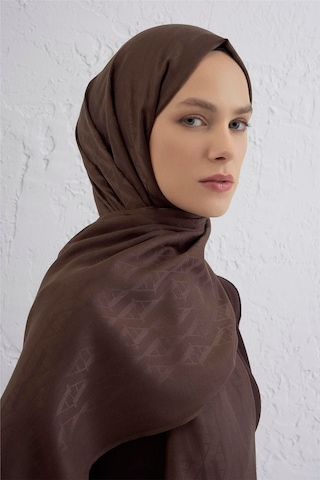 Armine Monogram Desen Edition Şal Kahverengi