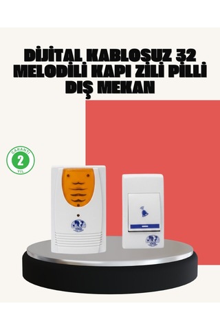 Hepsi Wireless Kapı Zili Pratik Ve Zahmetsiz Günlük Kullanım Najmaddin Diğer