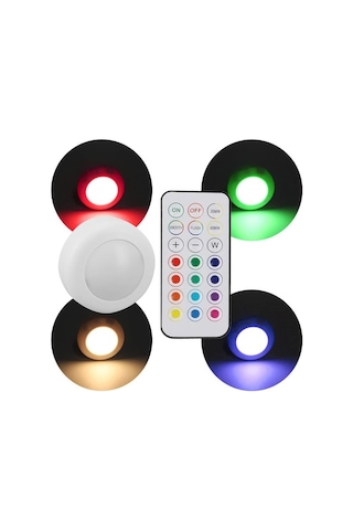 Powermaster Pm-27186 Led Mobilya Merdiven Pilli Aydınlatma 3m Yapışkanlı Kumandalı Rgb + 4000k 8'li Paket Beyaz