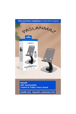 360 Dönebilen Katlanabilir Metal Telefon Tablet Stand Ayarlanabilir Alüminyum Masaüstü Tutucu