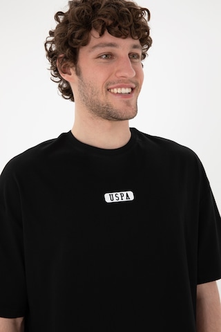 U.S. Polo Assn. Erkek Oversize Fit Bisiklet Yaka Siyah Tişört 50305923-VR046