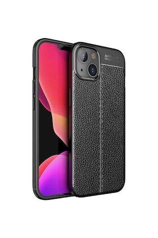 Apple Uyumlu iPhone 14 Tchs Niss Silikon Kılıf-siyah Siyah Siyah