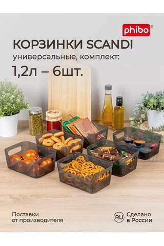 Econova Plastik Saklama Organizerları 1.2 L Kap Seti 218500906 Siyah