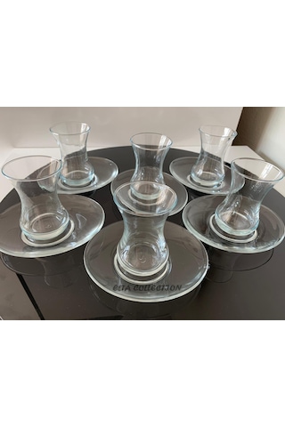 Elta Collection Lizbon 12 Parça Sade Çay Bardağı Seti Şeffaf