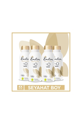 Emotion Gold Bliss Kadın Deodorant 4x90 Ml Seyahat Boy