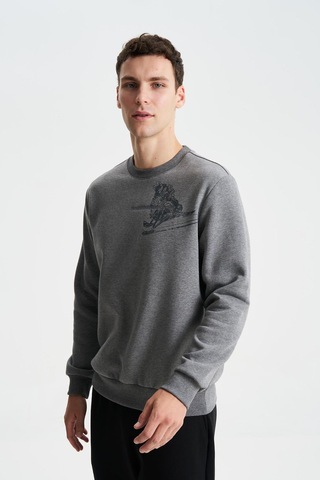AR-MA Arma Erkek Regular Fit Pamuk Polyester Kumaş Karışımı Bisiklet Yaka Sweatshirt 001