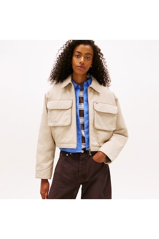 Tommy Hilfiger Cropped Workwear Kadın Bej Ceket Dw0dw22534 Bej