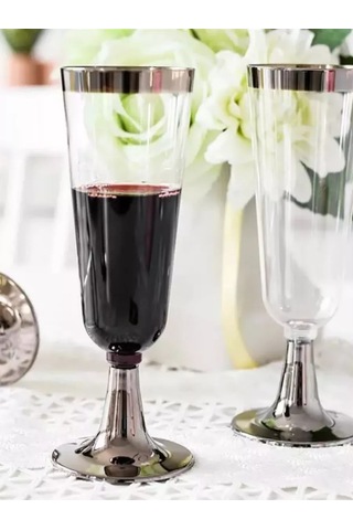 Klık-pıknık Şampanya İçin 150 Ml Tek Kullanımlık Flute Bardak, Bardak - 12 Adet 177775521 Diğer