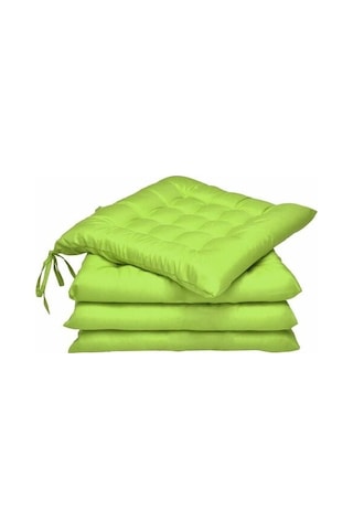 Mufunye Bahçe Sandalyesi Minderi - 4'lü Set - Rahat Ve Kalın Dış Mekan Minderi - İç Ve Dış Mekan Kullanımı İçin İdeal - 40x40x5 Cm - Elma Yeşili