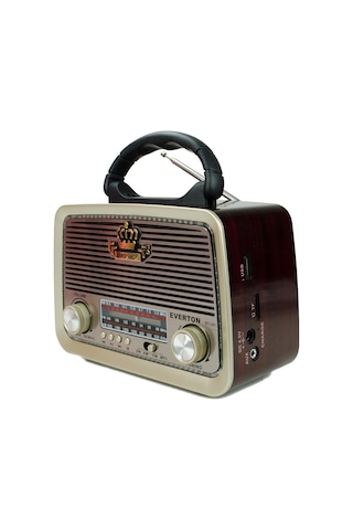 Everton RT-301 Ahşap Nostaljik Görünümlü Bluetoothlu USB-SD Card MP3 Çalar Radyo Müzik Kutusu