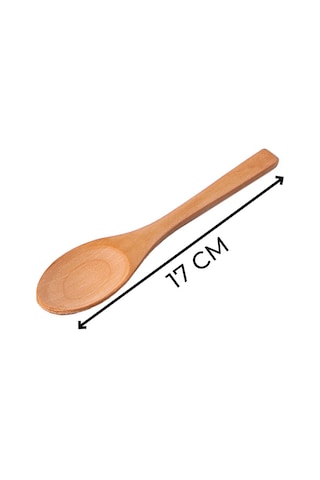 Hometarz 6'lı Bambu Kaşık Salça Kaşığı Bambu Kaşık Set 17 CM