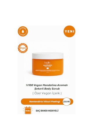 Lucille %100 Vegan Mandalina Aromalı Vücut Scrub 250 ML