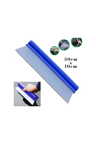 Carub Oto Yıkama Su Çek Çek Silikonlu 30x10cm Mavi Cam Ve Kaporta Kurulama Sıyırıcı Br0922539