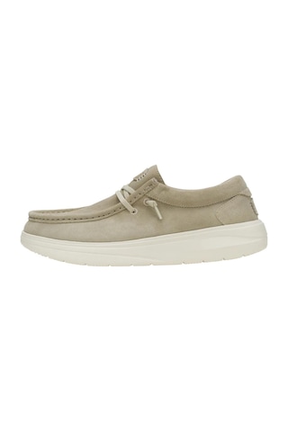 HEY DUDE Wally Comf Süet Erkek Sneaker-11134 Taş