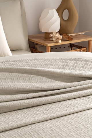 Bertha Çift Kişilik Pike - Bej