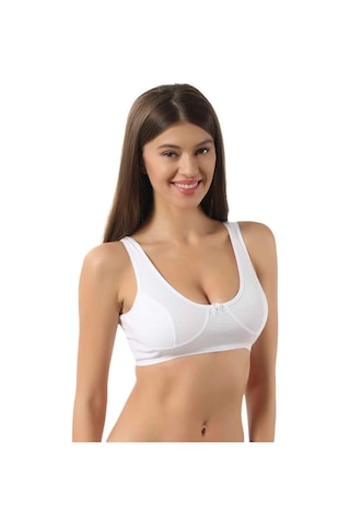 Özkan Underwear Özkan Bayan Yarım Atlet Sütyen Ribana Yüzde Yüz Pamuklu 0564