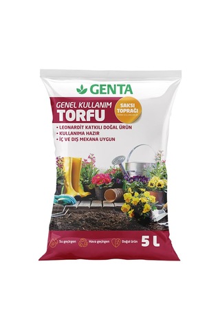 Genta Genel Kullanım Torfu Saksı Toprağı 5 Lt 0,250