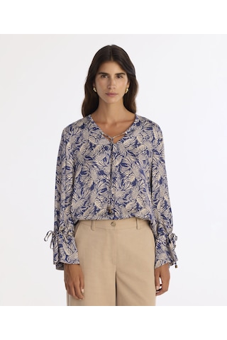 Yargıcı Regular V Yaka Uzun Kol Bluz 25kkbl6029x 004 Lacivert