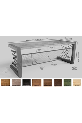 Alfa Ntconcept Masif Ağaç Ofis ve Çalışma Masası