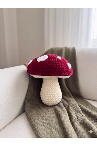 Mushroom Cushion Yastık Kırmızı - Beyaz