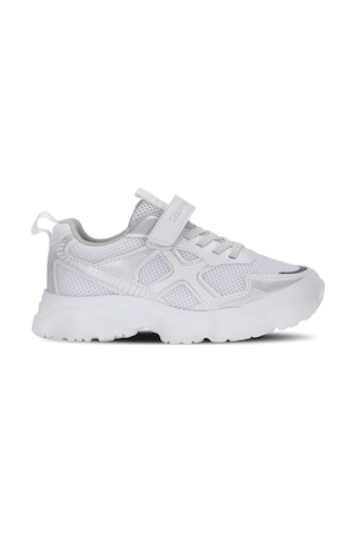 Slazenger Fast Track I Unisex Çocuk Cırt Cırtlı Beyaz / Gümüş Günlük Spor Ayakkabısı