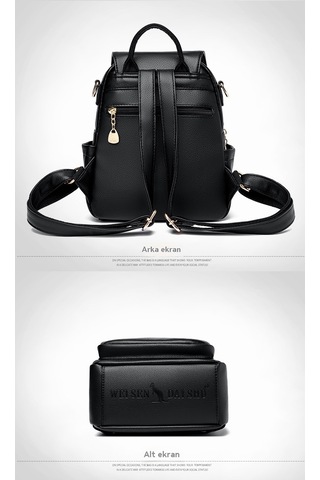 "basit Moda Banliyöy" Oğuz Çantası-siyah Siyah