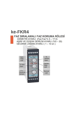 Kael Faz Sıralamalı Faz Koruma Rölesi Ke-Fkr4