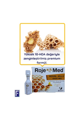 Roje Med Royal Jelly Arı Sütü İçeren Takviye Edici Gıda 1000 Mg 10 x 10 Flakon