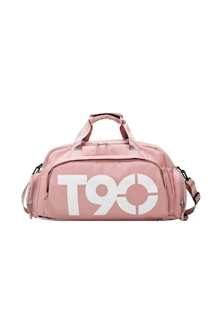 Spor Spor Çantası Büyük Kapasiteli Bagaj Çantası Kuru Islak Ayırma Ayakkabı Pozisyonu El Sırt Çantası Seyahat Çantası Pembe Beyaz Açık Pembe Açık Pembe