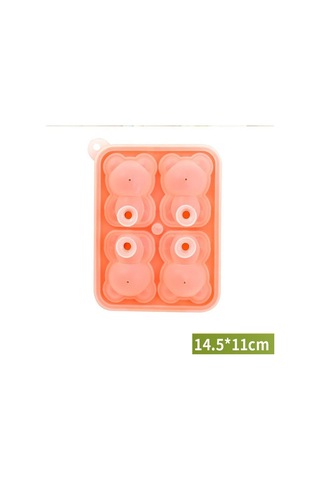 Ximistore9 Turuncu Ayı Figürlü Buz Kuvetleri, Evde Ve Partilerde Kullanıma Uygun Buz Şekillendirici Kalıbı Çok Renkli