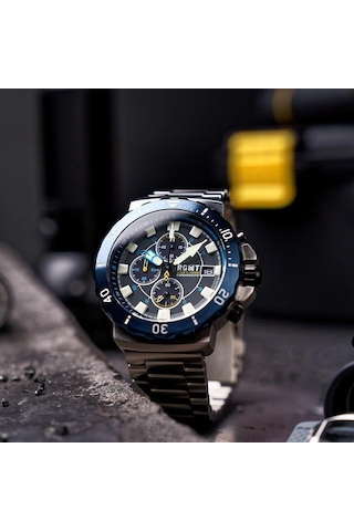 Trench Chronograph Rg-8058-33 Otomatik Erkek Kol Saati Metalik Gri