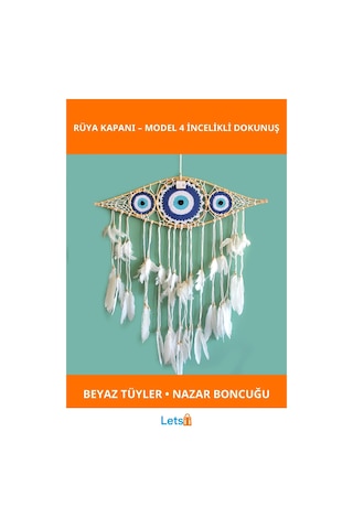 Göz Tasarımlı Rüya Kapanı Nazar Boncuğu İle Dekoratif Aksesuar 1 Adet