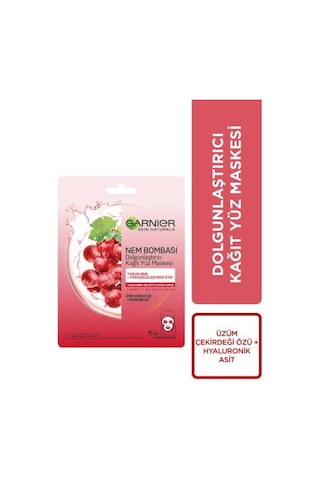 Garnier Nem Bombası Dolgunlaştırıcı Kağıt Yüz Maskesi