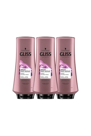 Gliss Serum Deep Repair Onarıcı Saç Kremi 360 ML x 3 Adet